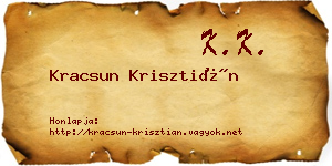 Kracsun Krisztián névjegykártya